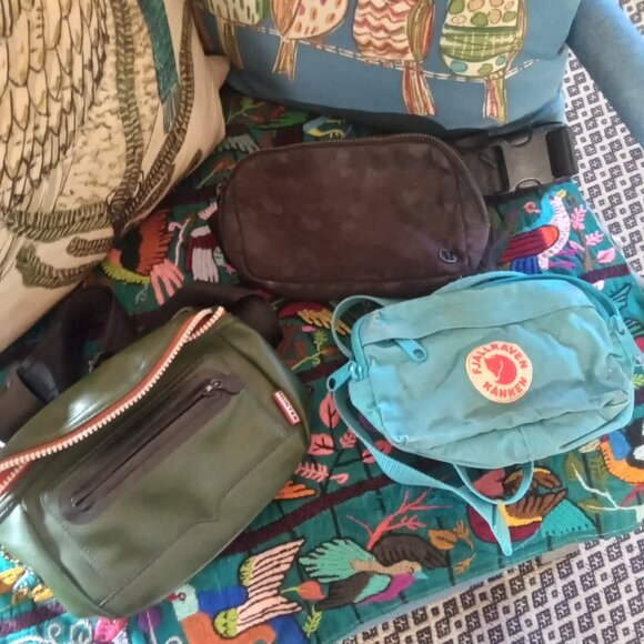 Fjallraven Lululemon Hunter - 3 small Crossbody bags green black gray turquoise - Picture 2 of 6